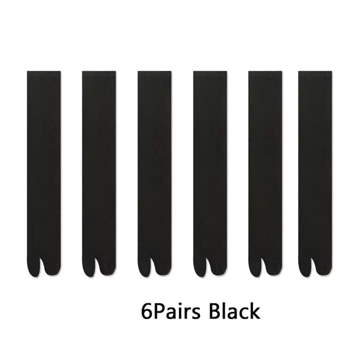 6 paires de chaussettes Tabi pour femmes et hommes, chaussettes longues japonaises à bout fendu, res