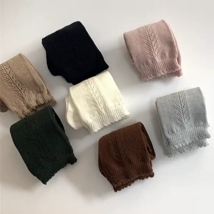 1 paire 100% coton enfants chaussettes hautes bébé filles garçons printemps automne coton maille res