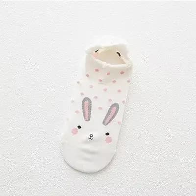 Kawaii Harajuku dessin animé femmes chaussettes coton Invisible chaussette mignon Animal stéréo orei