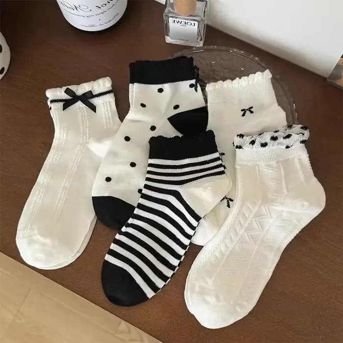 5 paires de chaussettes courtes pour femmes, élégantes, minimalistes, à la mode, polyvalentes, confo