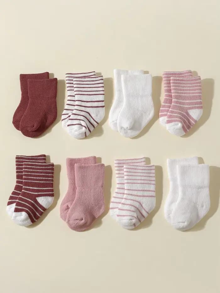4 paires de chaussettes pour bébé de 0 à 12 mois, chaussettes souples antidérapantes pour garçons et