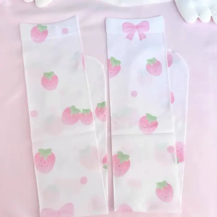 Chaussettes japonaises roses imprimées de dessins animés Kawaii pour femmes, chaussettes longues est