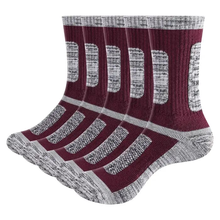 YUEDGE Chaussettes pour hommes, chaussettes athlétiques rembourrées et absorbant l'humidité, 5 paire