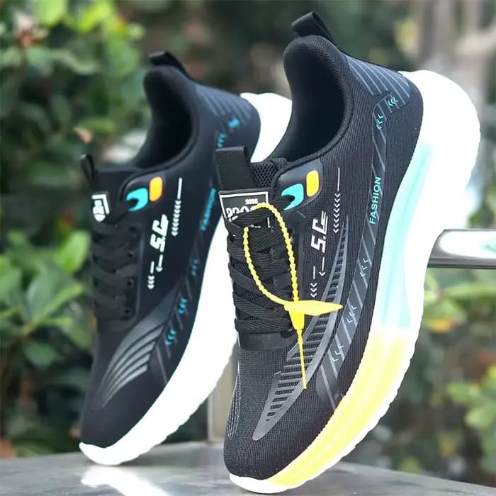 Chaussures de sport pour hommes, respirantes, à semelle épaisse, décontractées, pour la course à pie