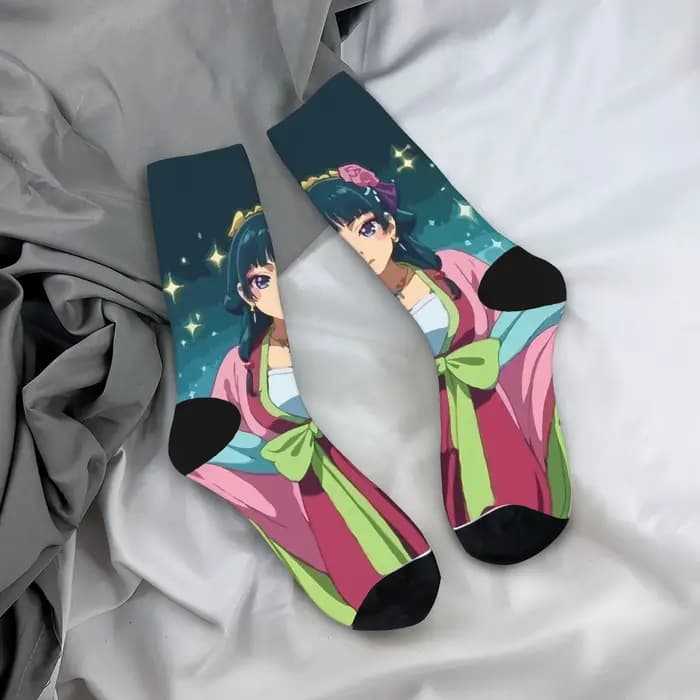 Maomao l'apothicaire journaux chaussettes motif bas antidérapant adultes hommes chaussettes doux res