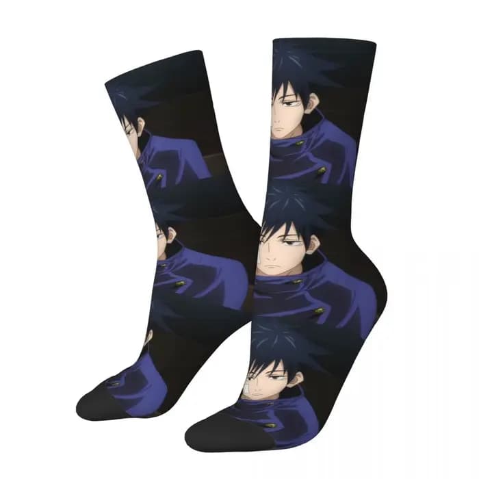 Megumi Besto Fri/h Chaussettes Anime pour Homme et Femme, Jujutsu Kaimmense Sukuna, Bas Absorbants d