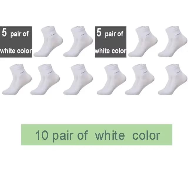10 paires/lot hommes chaussettes en bambou marque confortable respirant décontracté affaires hommes