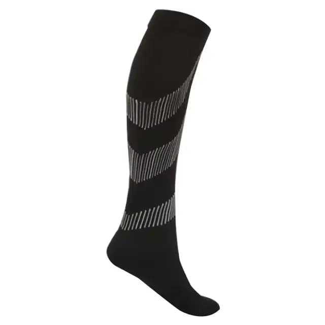 Chaussettes de Compression noires pour hommes et femmes, pour le Football, Anti-Fatigue, soulagement