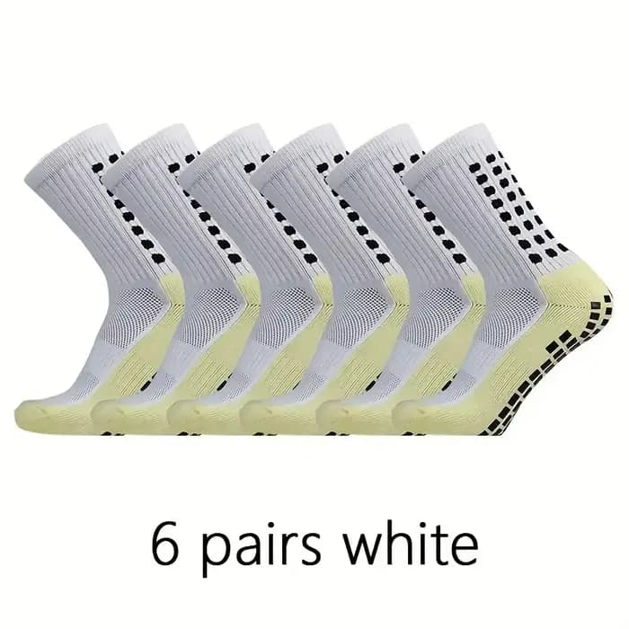 6 paires de chaussettes de Football professionnelles antidérapantes en Silicone pour hommes et femmes, respirantes, pour Sports de plein air, poignée de Football