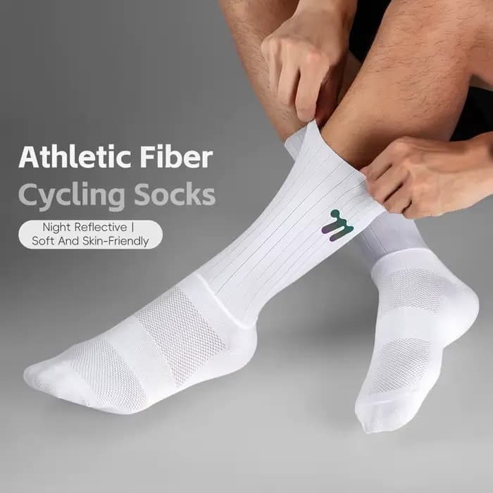 WEST BIKING été Aero chaussettes Whiteline
