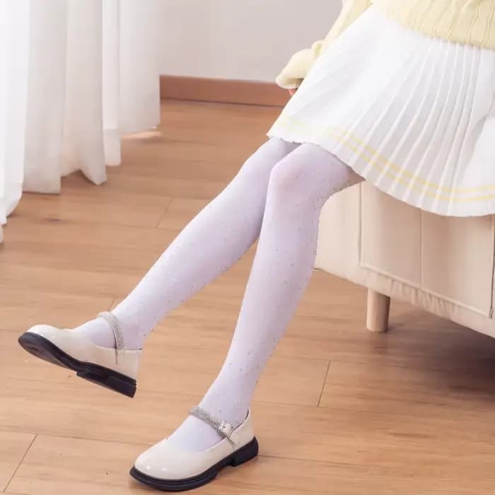 Collants pour enfants de couleur unie tendance