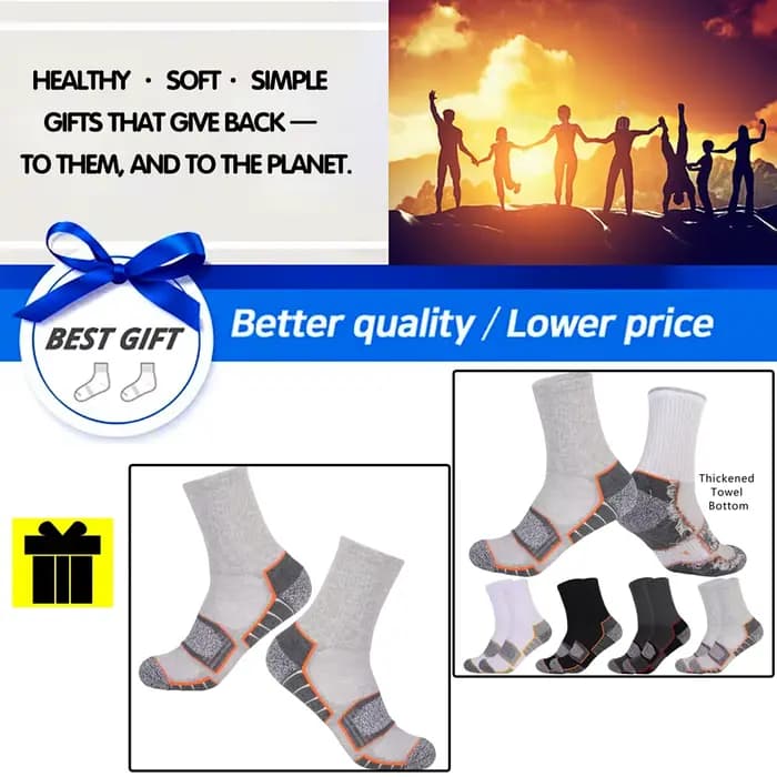 6 paires de chaussettes de randonnée à coussin lourd pour hommes
