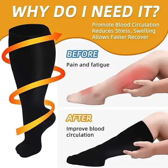 Chaussettes de Compression pour Femme et Homme
