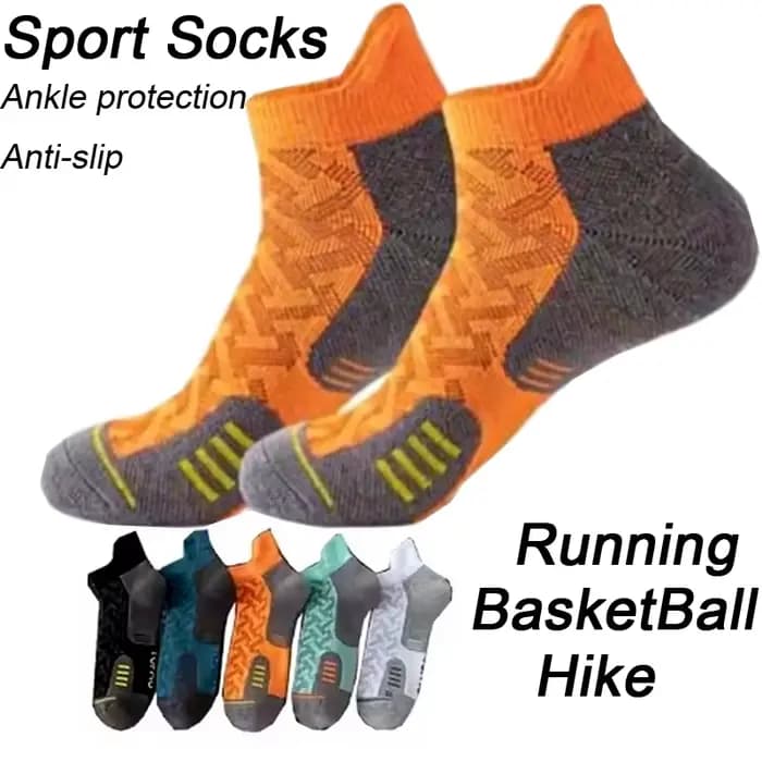 1/2/3 paires de chaussettes de course Marathon professionnelles Sports de plein air Fitness rembourré Tube court coupe
