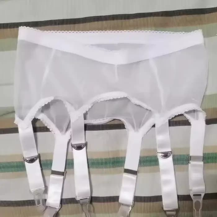 Bretelles réglables taille haute élastique porte-jarretelles avec chaussettes Clips Transparent soyeux toucher noir