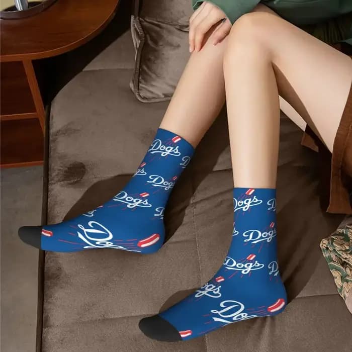 Dodger Dogs-Chaussettes Bleues Harajuku