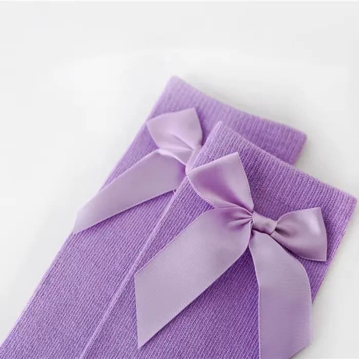 Fille chaussettes longue chaussette sur genou haut arc bébé hiver filles enfant en bas âge chaussures