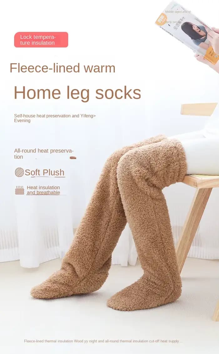 Chaussettes de noël chaudes d'hiver au-dessus du genou