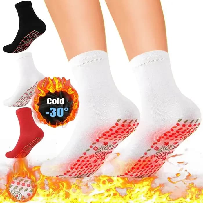 Chaussettes magnétiques unisexes auto-chauffantes