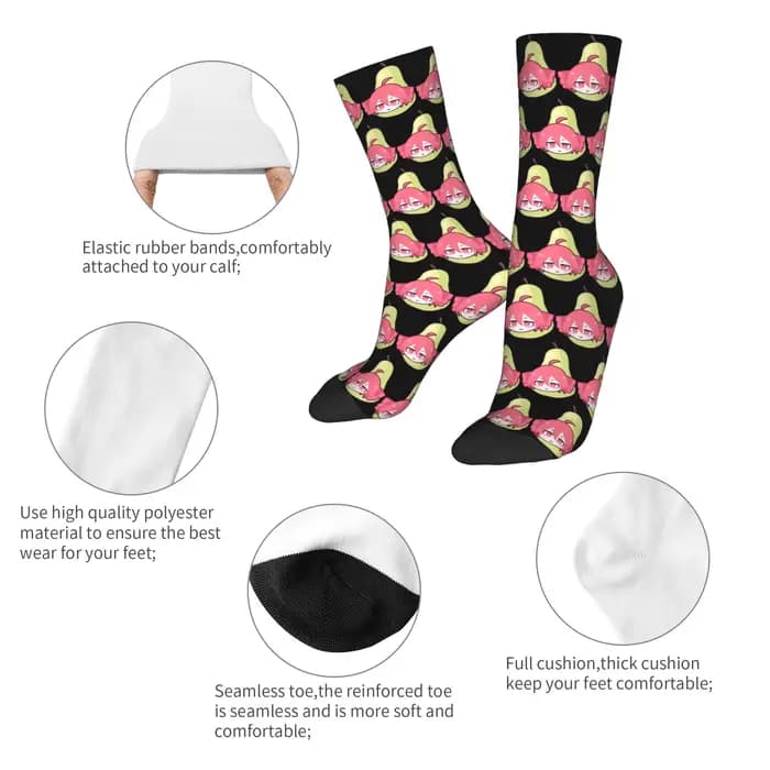 Pearto Kasane Teto populaire chanteur virtuel bas graphique élégant chaussettes automne anti-dérapant