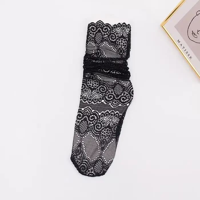 Chaussettes Sexy en dentelle florale pour femmes