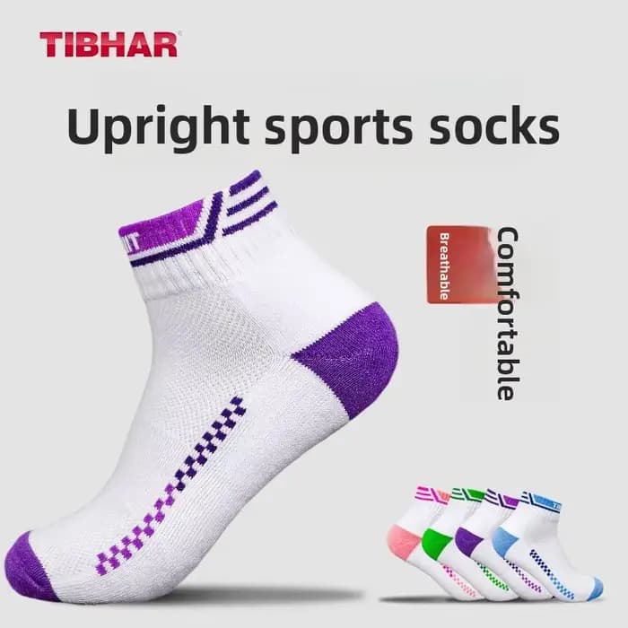TIBHAR chaussettes de sport respirantes pour tennis de table pour hommes et femmes