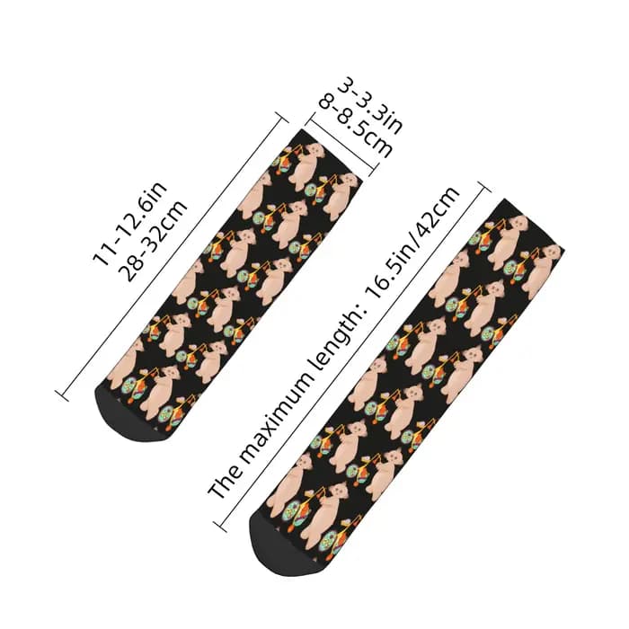 Makka Pakka et Uff Uff dans la nuit chaussettes de jardin