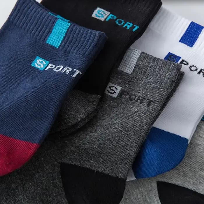 Chaussette en coton pour hommes Sport respirant doux lettre mode baskets haute élastique moyen Tube bas serviette Sox été course