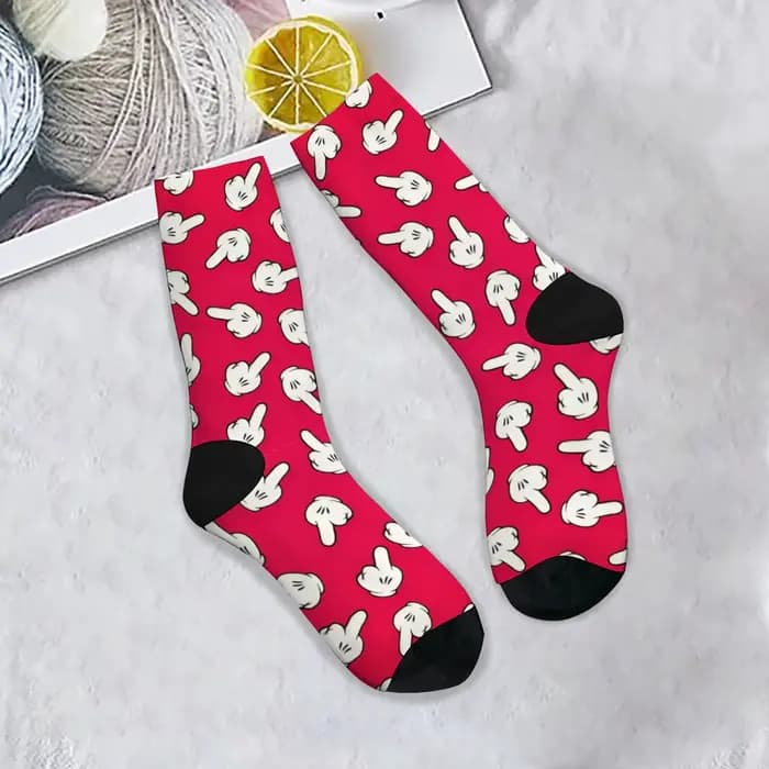 Chaussettes imprimées de dessin animé drôle