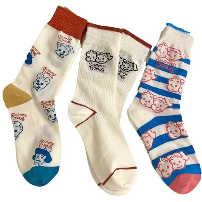 Chaussettes mi-mollet originales de dessin animé japonais pour femmes
