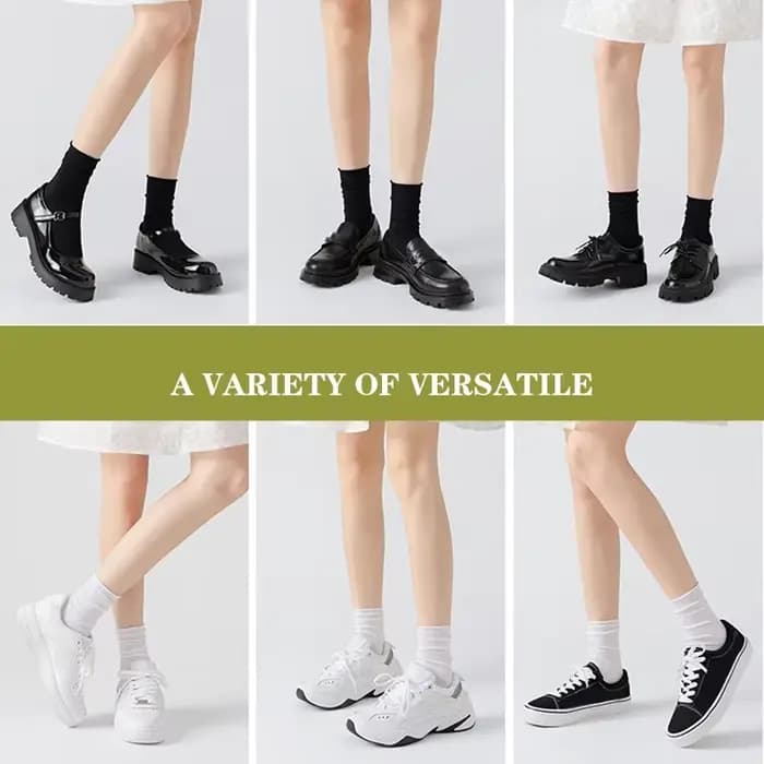  5 paires de chaussettes fines en soie glacée pour femmes