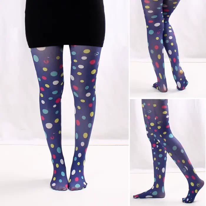Nouveau Graffiti imprimé collants pour femmes coeurs grille florale rétro
