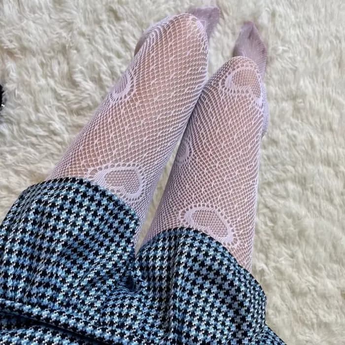 Collants en maille à fleurs pour femmes, collants en résille blancs, bas évidés respirants fins, fille japonaise, Lolita Ins, été