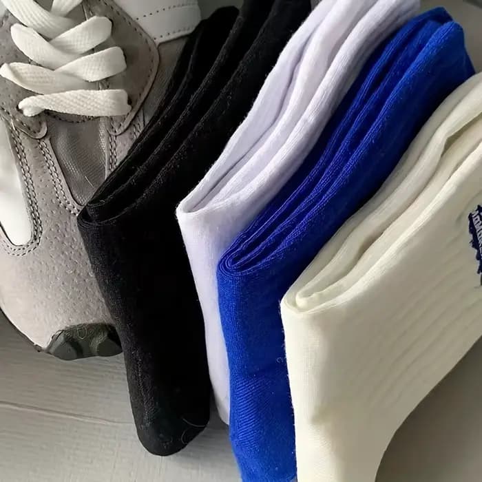 4 paires de chaussettes unisexes avec motif de peinture à l'huile