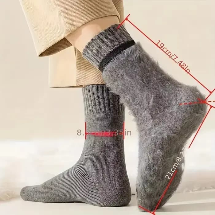Chaussettes en laine ultra épaisses pour hommes en automne et en hiver