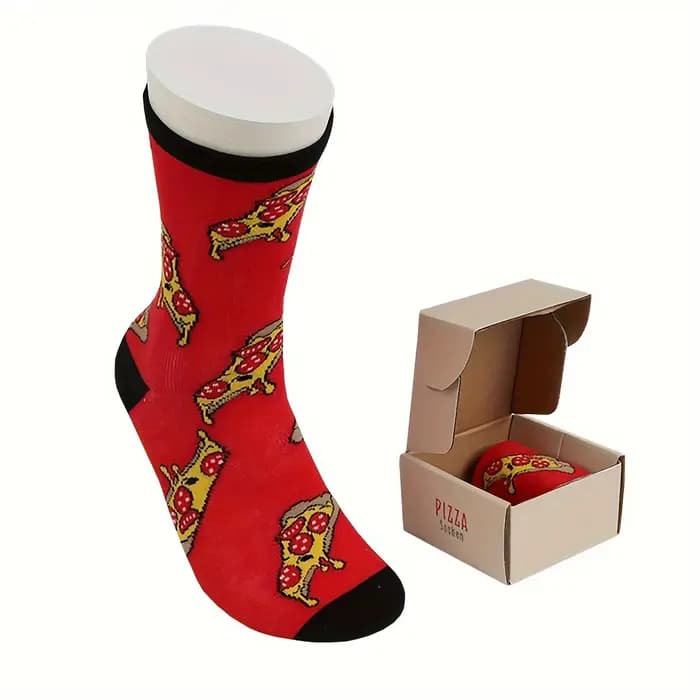 1 Paire de Chaussettes Créatives en Coton Mi-Mollet