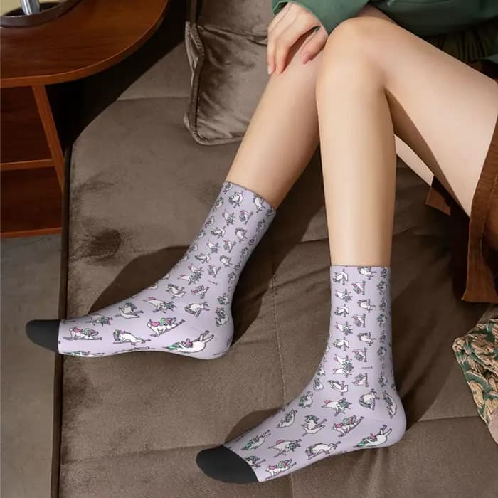 Chaussettes sulfAbsorbantes de la Transpiration pour Homme et Femme, Bas Toutes Saisons, Cadeau d'Anniversaire, Nairobi Orn Pole PhtalClub, Harajuku