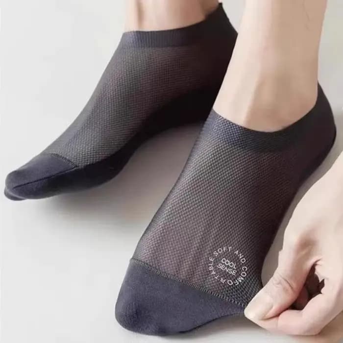 Chaussettes bateau ultra-fines invisibles pour hommes avec silicone antidérapant