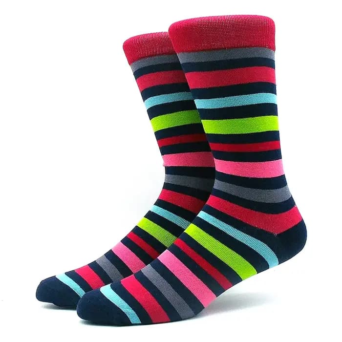 Chaussettes d'hiver colorées pour hommes et femmes, en coton peigné, chaudes, bas joyeux, robe d'affaires