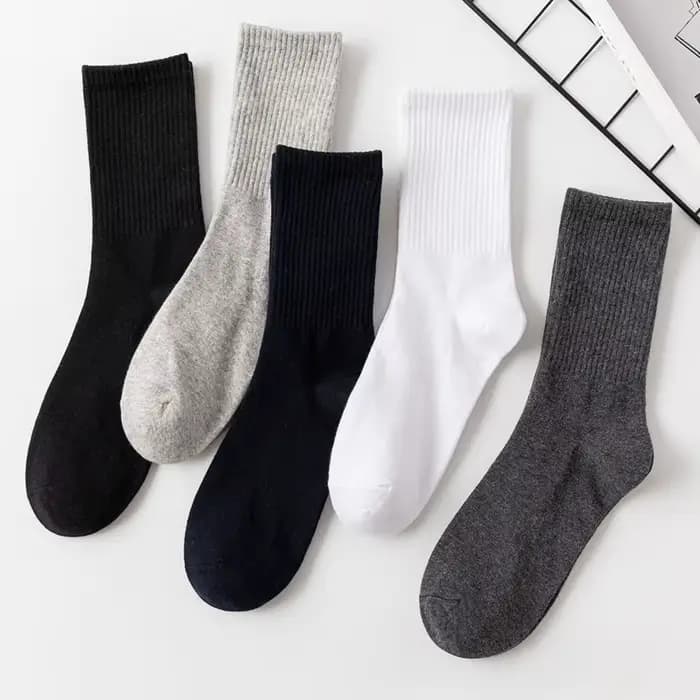 Nouvelles chaussettes pour hommes coton peigné automne hiver noir affaires longues