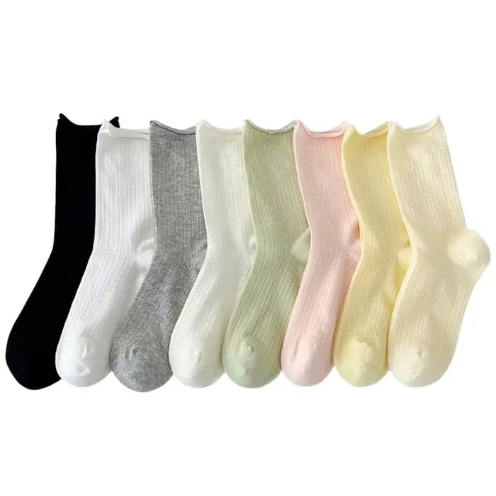 Chaussettes pour femmes mince été nouvelle couleur bonbon évider