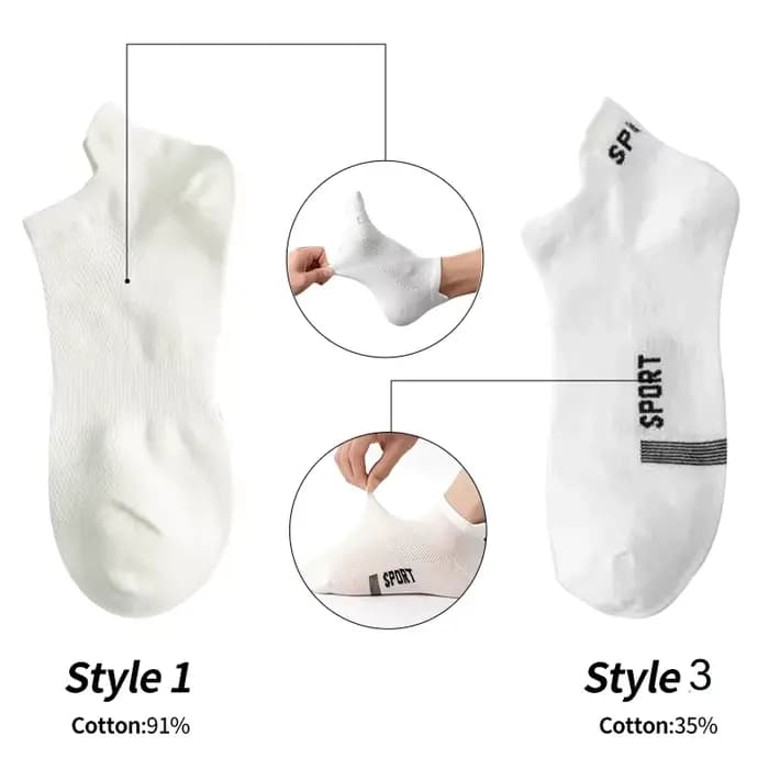4 paires homme coton chaussettes courtes mode respirant maille hommes confortable décontracté cheville chaussette Pack