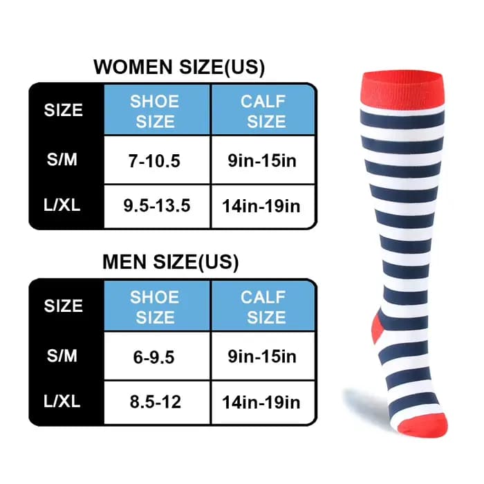 Chaussette de Compression en Cuivre, Bas à Fermeture Éclair