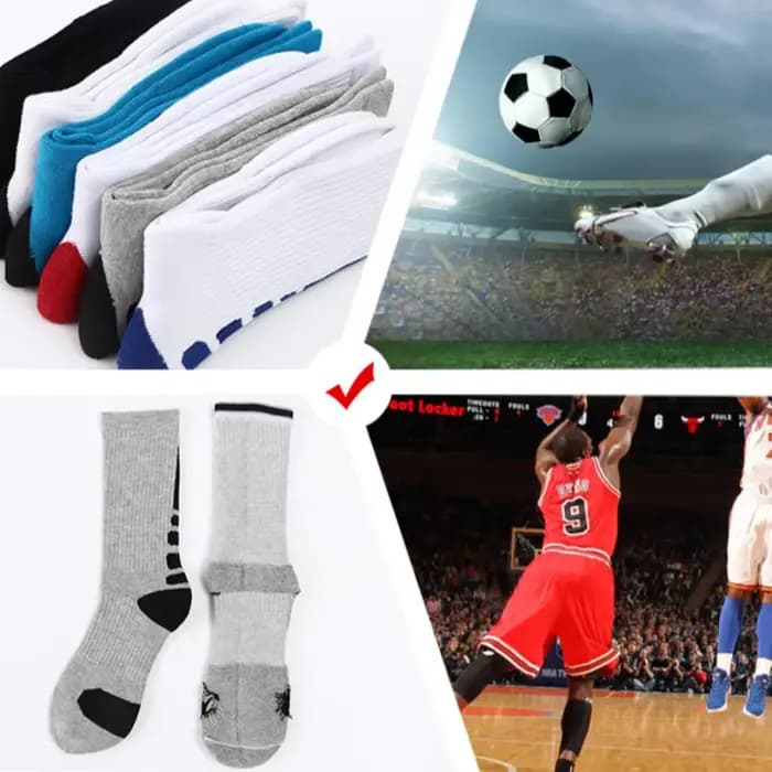 Ensemble de chaussettes de sport en coton avec éponge amortissante pour hommes et femmes