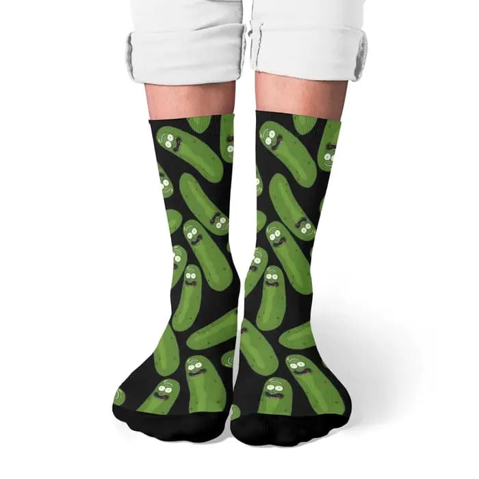 Dessin animé drôle concombre nouveauté chaussettes heureuses style Harajuku rétro tendance