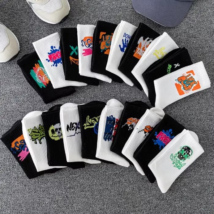 5/10 paires de chaussettes de sport à la mode pour Couple