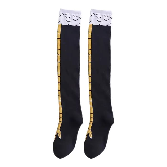 Hommes femmes drôle 3D poulet chaussettes imprimer dessin animé Cosplay haute flexibilité cuisse