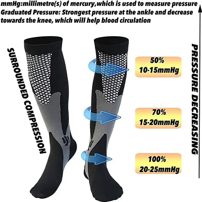 1 paire de bas de Sport Compression chaussettes