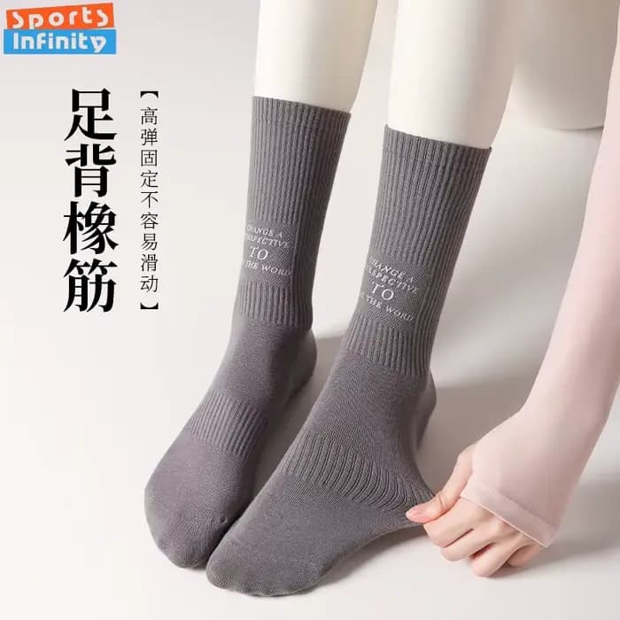 Chaussettes de Yoga à Tube moyen antidérapantes pour femmes