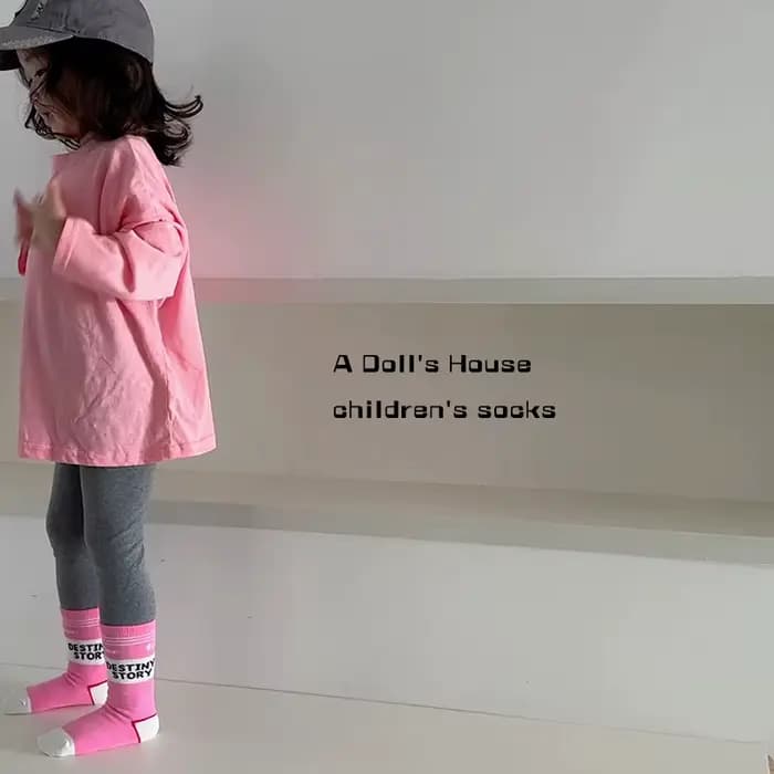 3 paires de chaussettes pour enfants garçons filles mode lettres chiffres